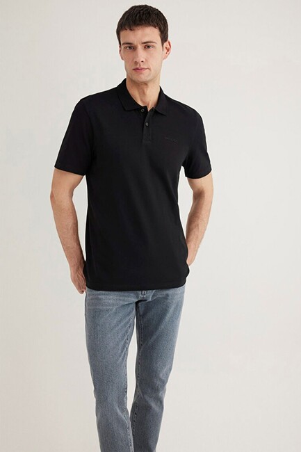Erkek Polo Yaka Tişört 0611837-900 Siyah (1)
