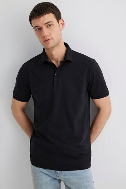 Erkek Polo Yaka Tişört 0612011-900 Siyah (1)