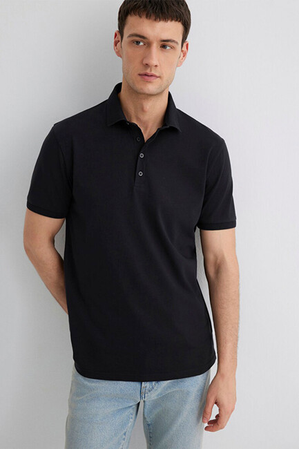 Erkek Polo Yaka Tişört 0612011-900 Siyah (2)
