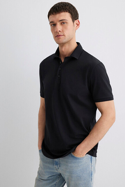 Erkek Polo Yaka Tişört 0612011-900 Siyah (3)