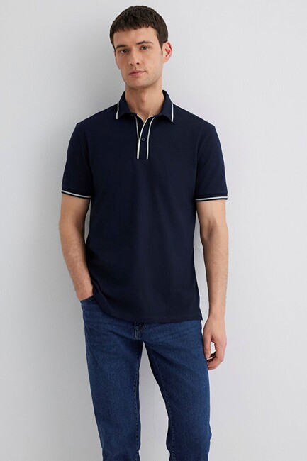 Erkek Polo Yaka Tişört 0612648-80872 Lacivert (2)