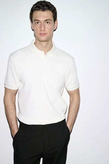 Erkek Polo Yaka Tişört 0613126-70057 Ekru (3)