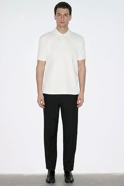 Erkek Polo Yaka Tişört 0613126-70057 Ekru - Thumbnail