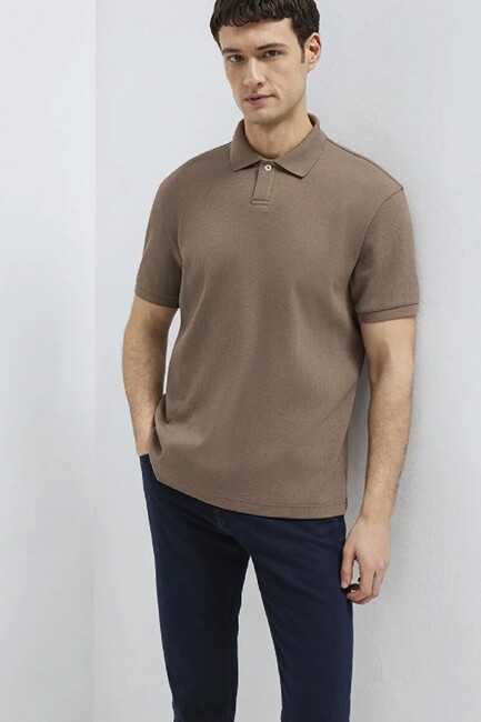 Erkek Polo Yaka Tişört 0613126-83866 Kahve (1)