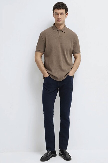 Erkek Polo Yaka Tişört 0613126-83866 Kahve (2)