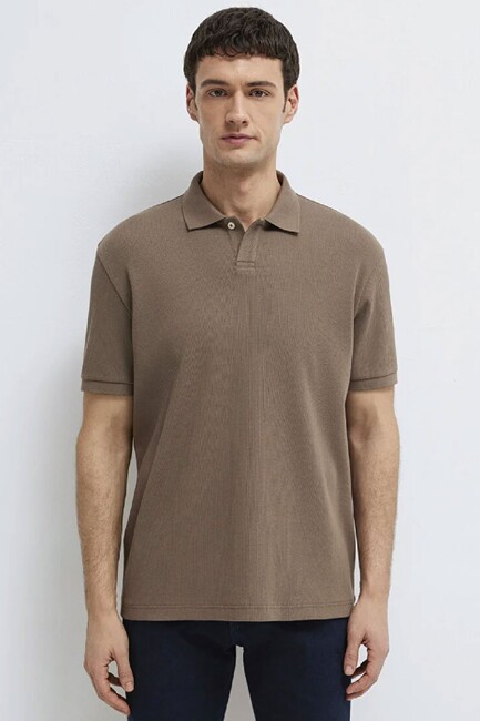 Erkek Polo Yaka Tişört 0613126-83866 Kahve (3)