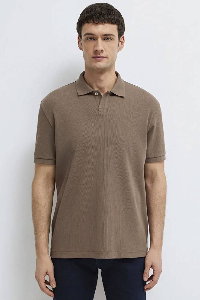 Erkek Polo Yaka Tişört 0613126-83866 Kahve 