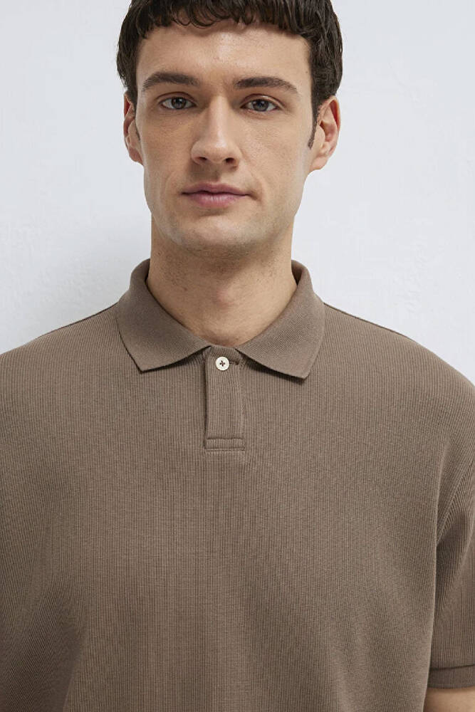 Erkek Polo Yaka Tişört 0613126-83866 Kahve 