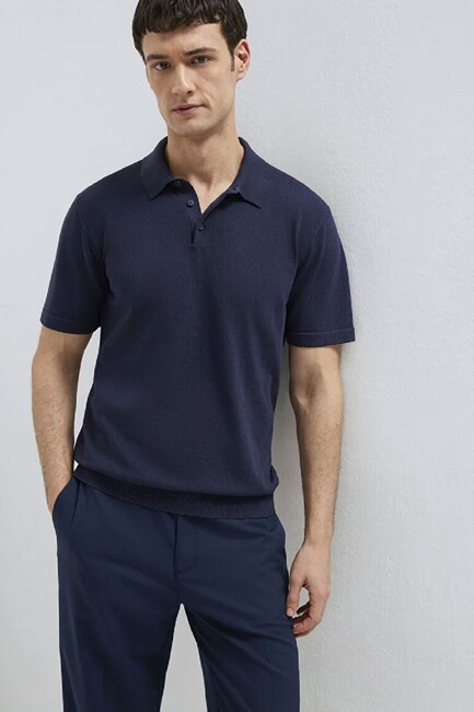 Erkek Polo Yaka Triko 0710248-83699 Lacivert (1)