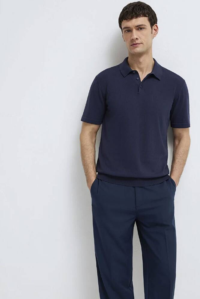 Erkek Polo Yaka Triko 0710248-83699 Lacivert 