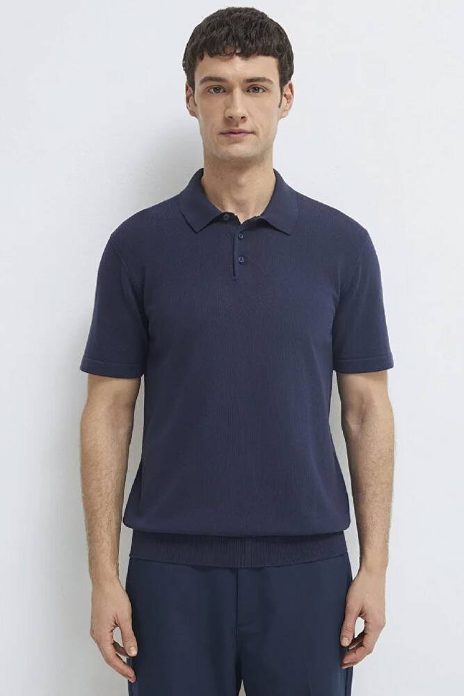 Erkek Polo Yaka Triko 0710248-83699 Lacivert 