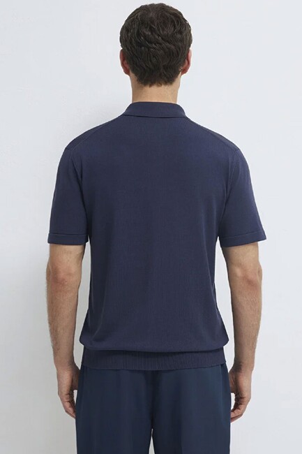 Erkek Polo Yaka Triko 0710248-83699 Lacivert - Thumbnail