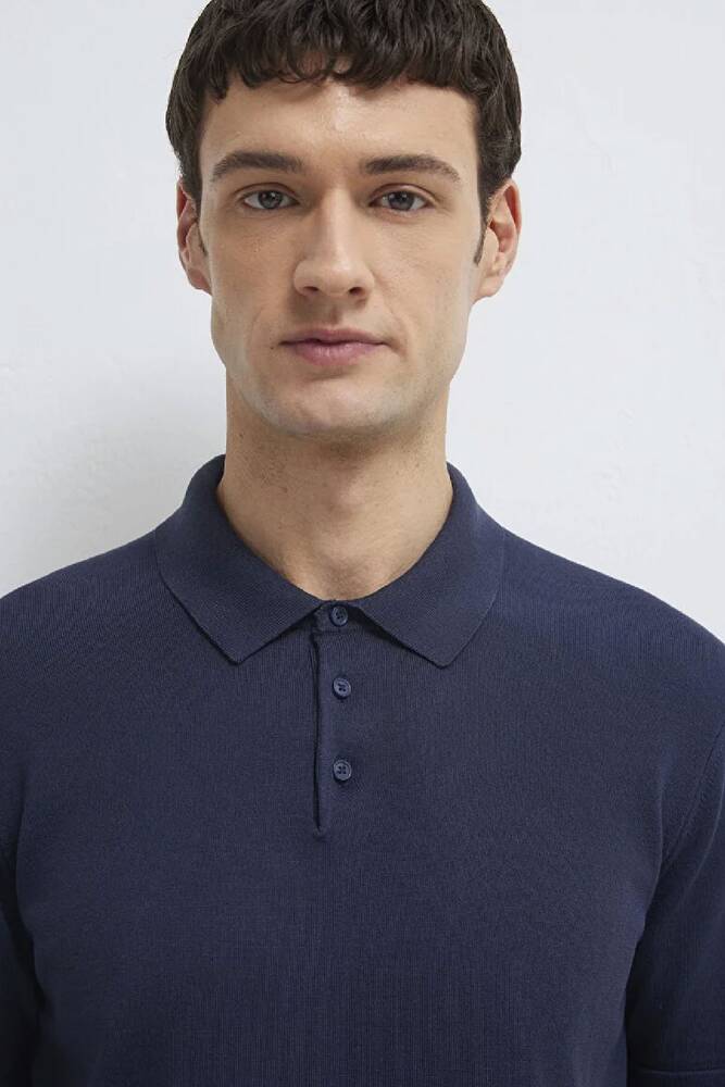 Erkek Polo Yaka Triko 0710248-83699 Lacivert 