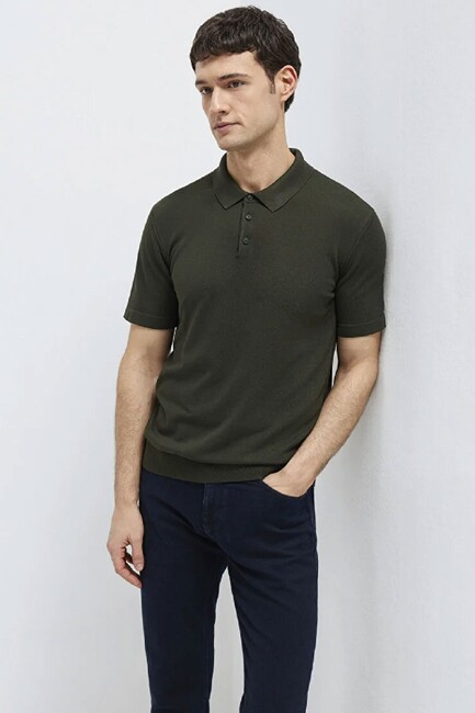 Erkek Polo Yaka Triko 0710249-85370 Yeşil (2)