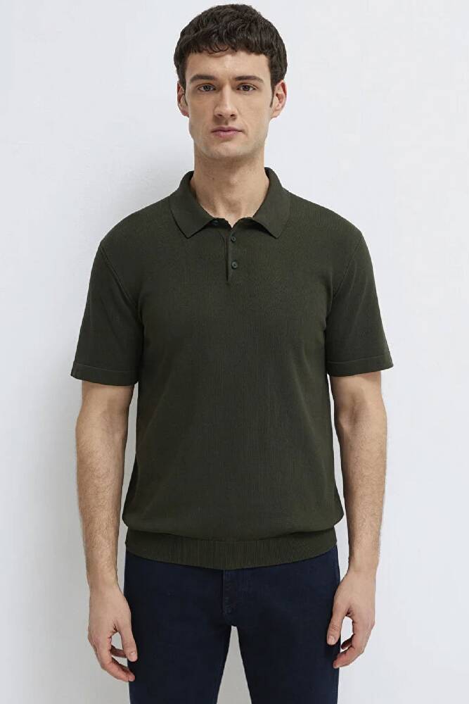 Erkek Polo Yaka Triko 0710249-85370 Yeşil 