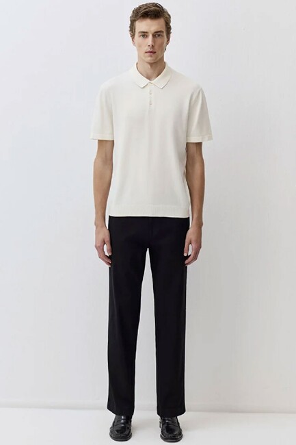 Erkek Polo Yaka Triko Tişört 0710248-70057 Ekru (3)