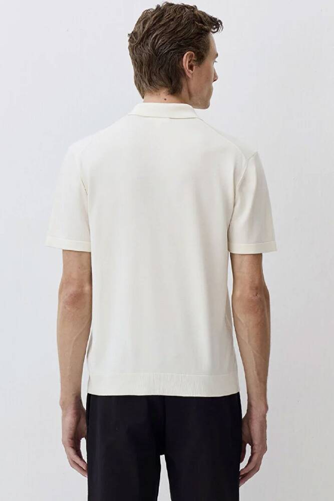 Erkek Polo Yaka Triko Tişört 0710248-70057 Ekru 