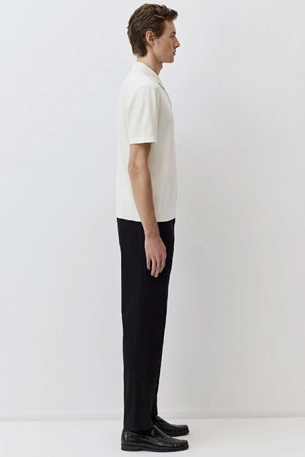 Erkek Polo Yaka Triko Tişört 0710248-70057 Ekru - Thumbnail