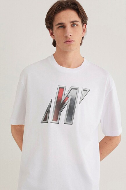 Erkek Pro Logo Tişört 0612750-620 Beyaz (1)