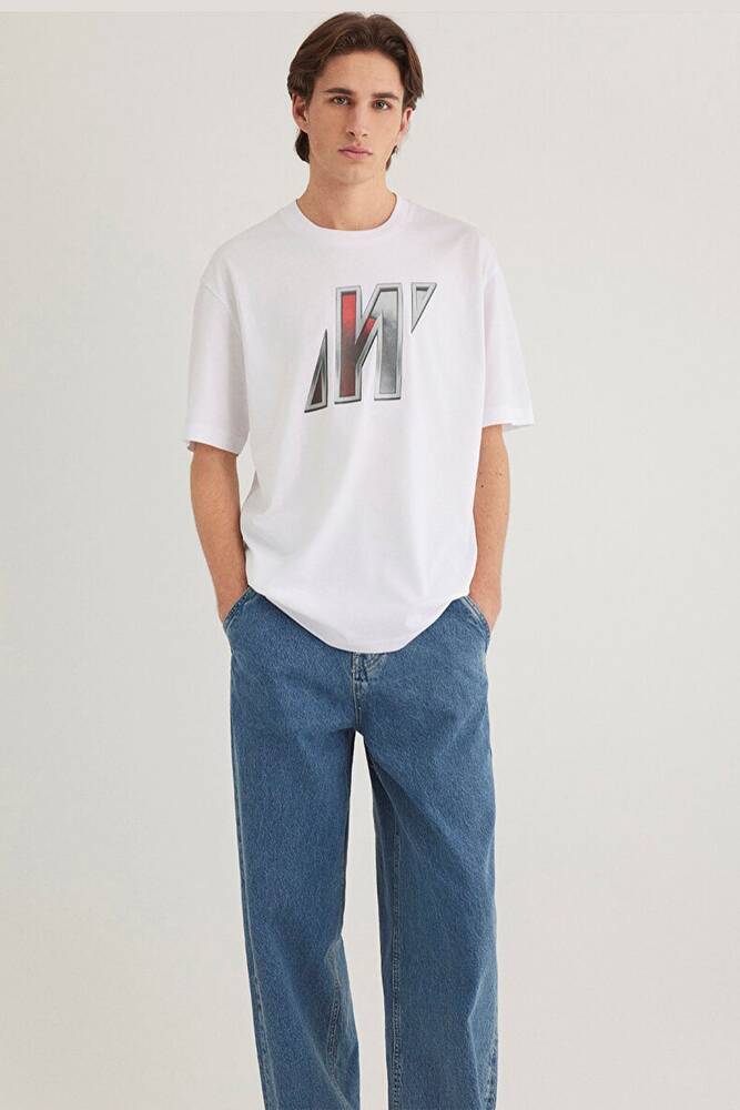 Erkek Pro Logo Tişört 0612750-620 Beyaz 