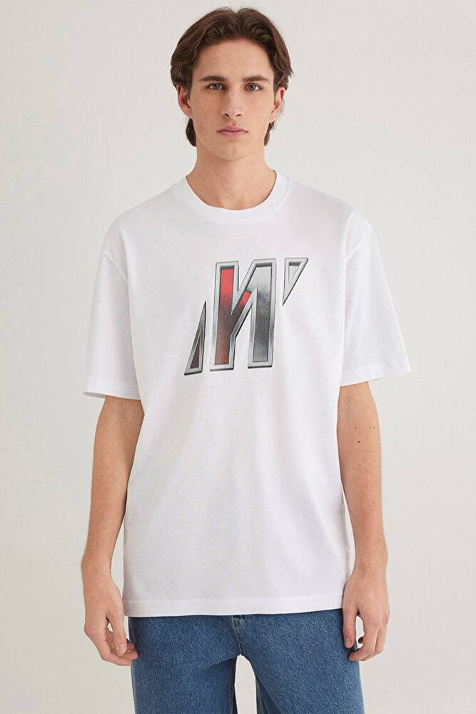 Erkek Pro Logo Tişört 0612750-620 Beyaz 