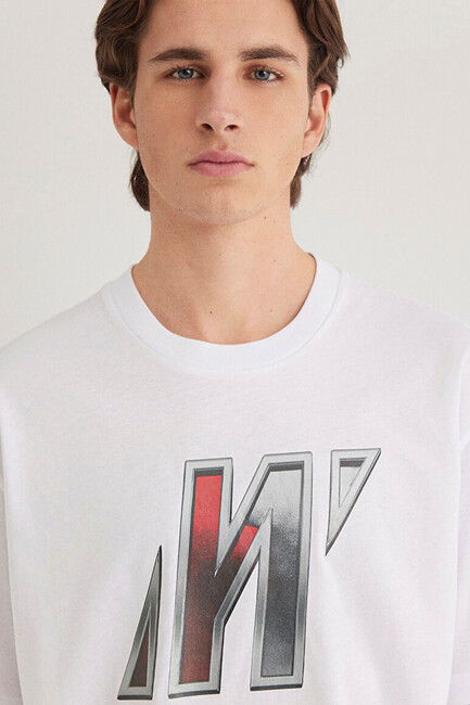 Erkek Pro Logo Tişört 0612750-620 Beyaz - Thumbnail