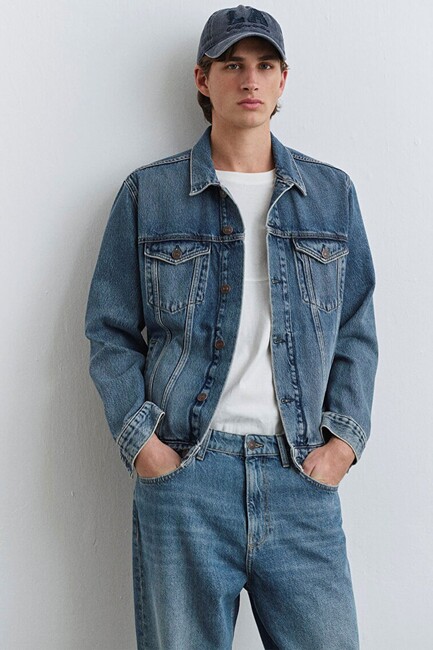 Erkek Ray Classic Denim Ceket 0110273-89412 Mavi (1)