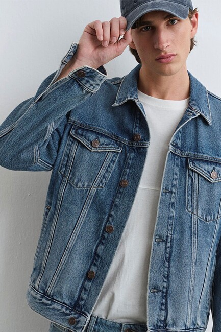 Erkek Ray Classic Denim Ceket 0110273-89412 Mavi (2)