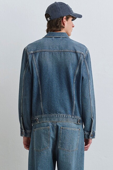 Erkek Ray Classic Denim Ceket 0110273-89412 Mavi - Thumbnail