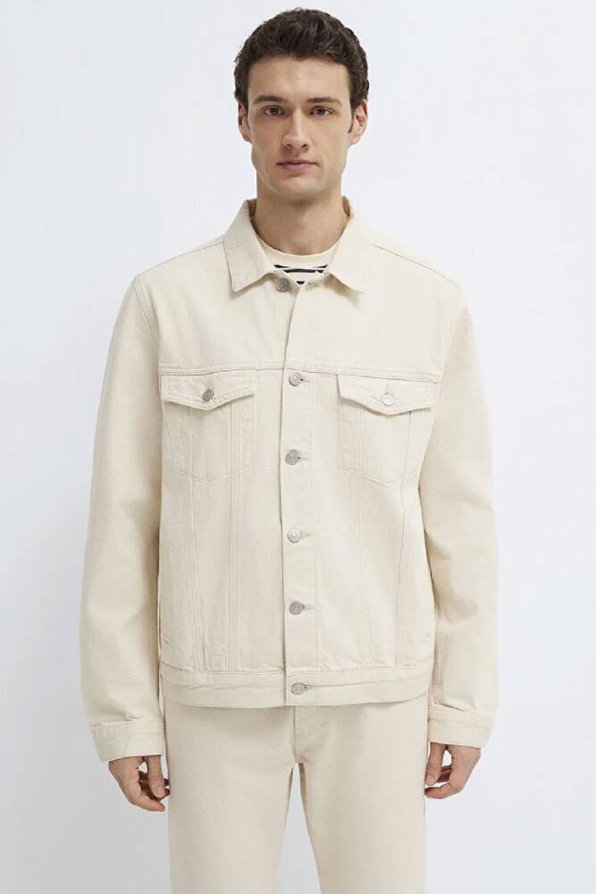 Erkek Ray Classic Denim Ceket 0110273-A1707 Bej 