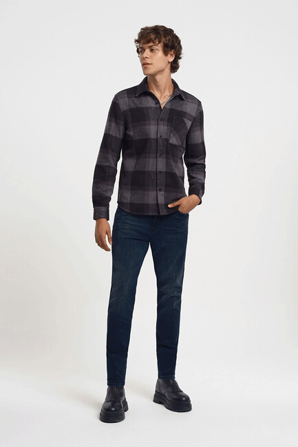 Erkek Regular Fit Gömlek LF2030808 Gri (2)