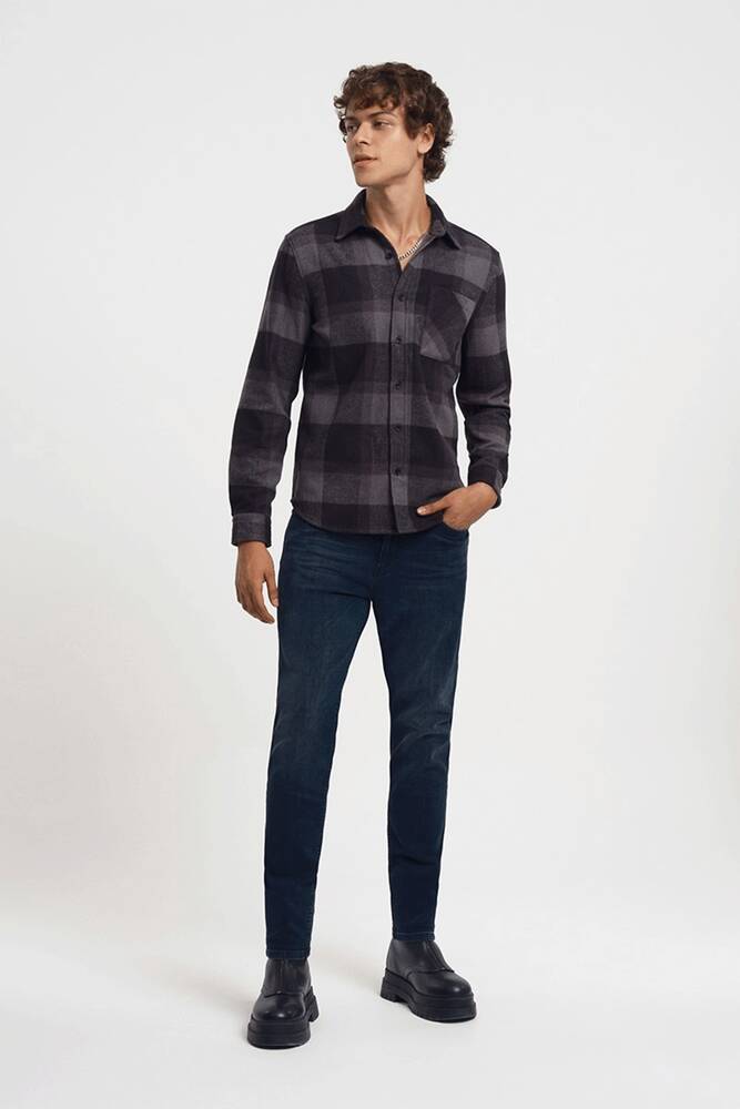 Erkek Regular Fit Gömlek LF2030808 Gri 