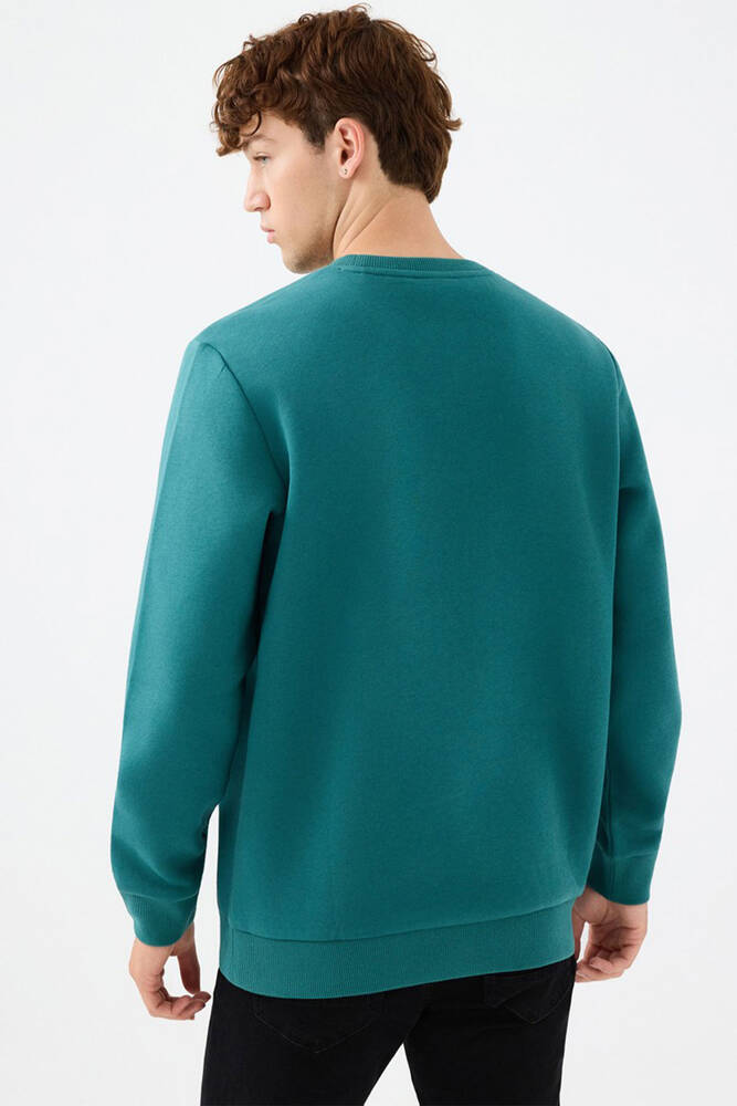 Erkek Regular Fit Sweatshirt LF2034268 Mavi 