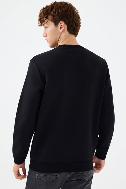 Erkek Regular Fit Sweatshirt LF2034268 Siyah (3)