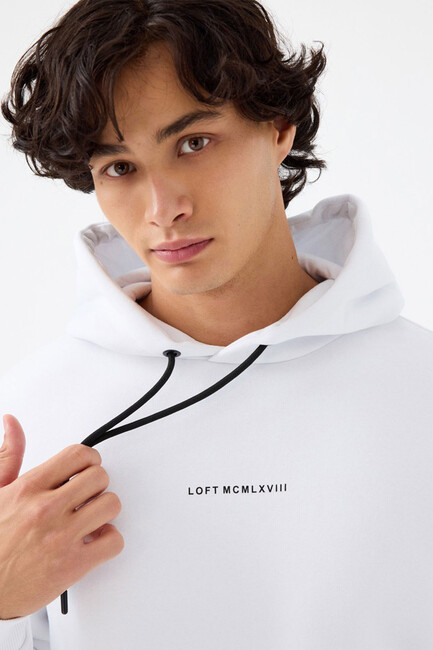 Erkek Sweat LF2034269 Beyaz - Thumbnail