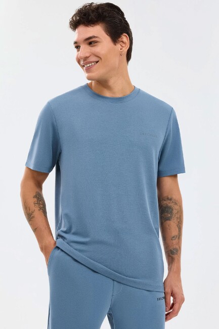 Erkek Regular Tişört S2610125-0558 Lacivert (1)