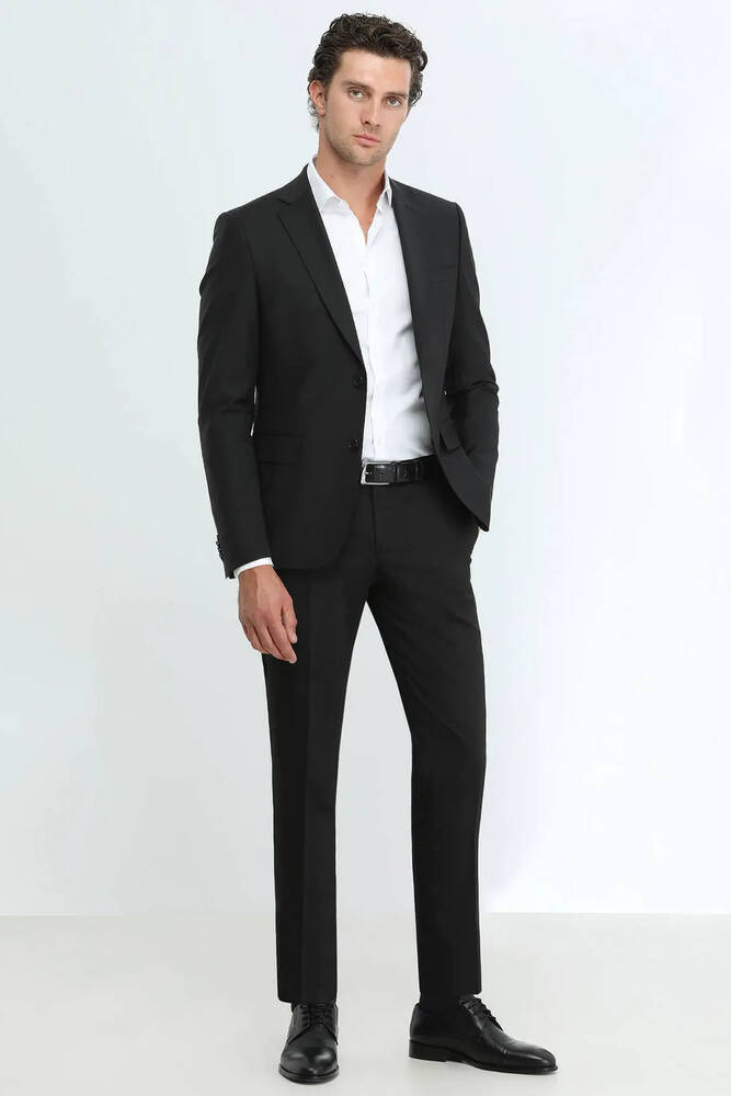 Erkek Reguler Fit Takım Elbise 10110248 Siyah 