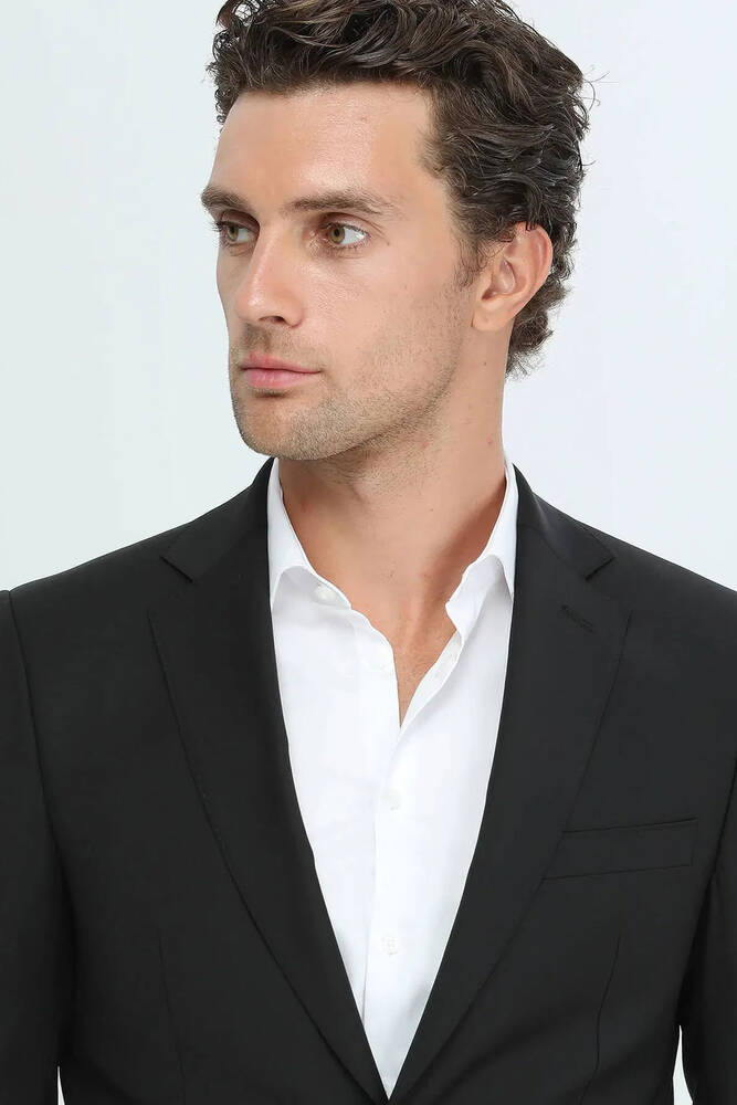 Erkek Reguler Fit Takım Elbise 10110248 Siyah 