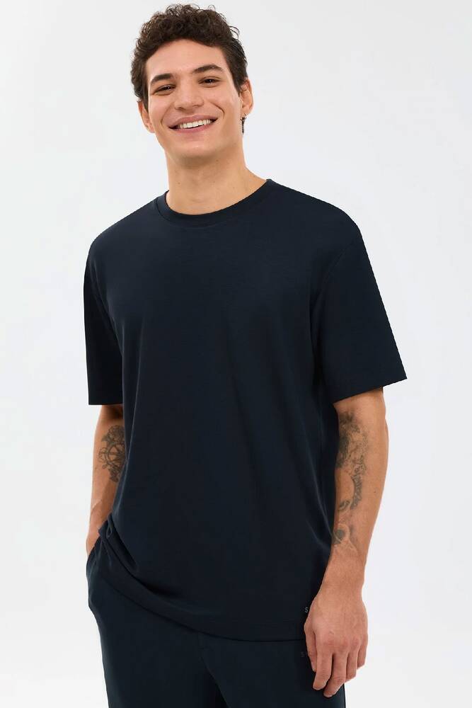 Erkek Relaxed Fıt Tişört S2610136-3817 Siyah 