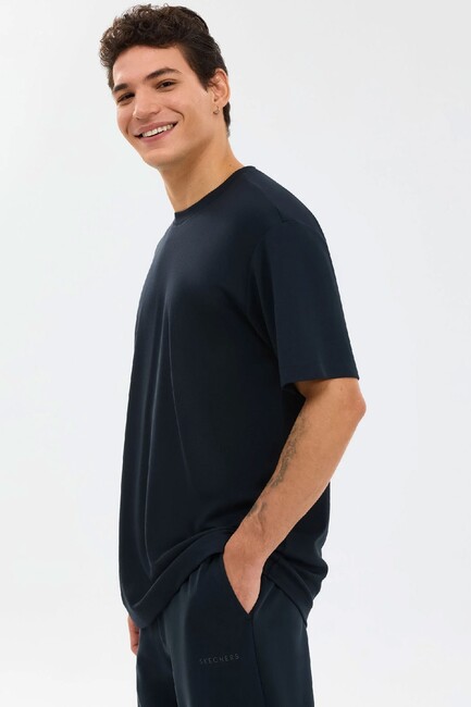 Erkek Relaxed Fıt Tişört S2610136-3817 Siyah (2)