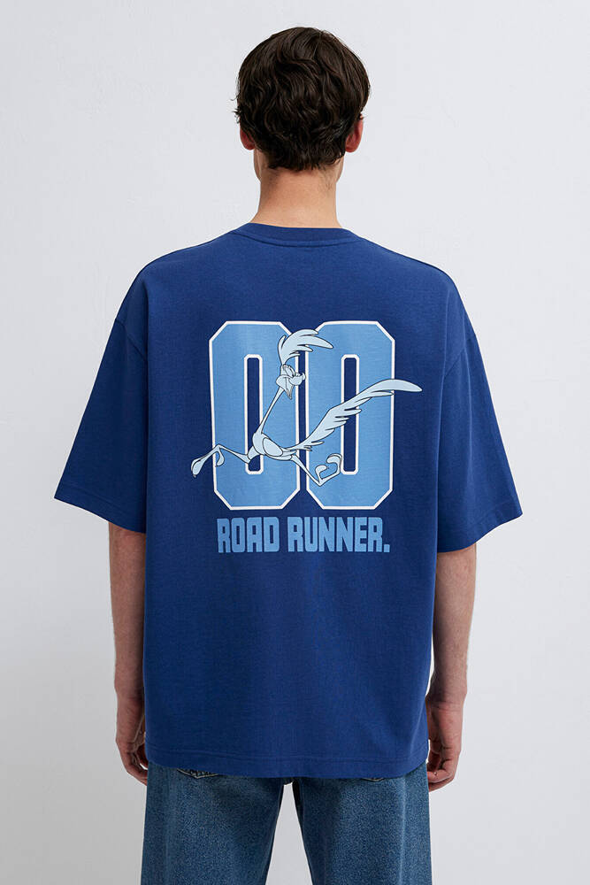 Erkek Road Runner Baskılı Tişört 0613200-70758 Mavi 