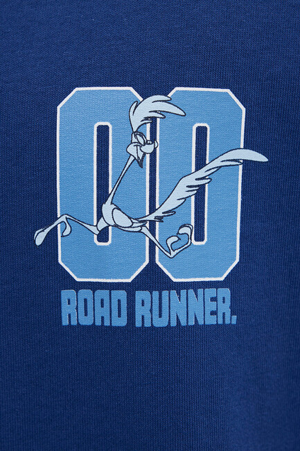 Erkek Road Runner Baskılı Tişört 0613200-70758 Mavi - Thumbnail