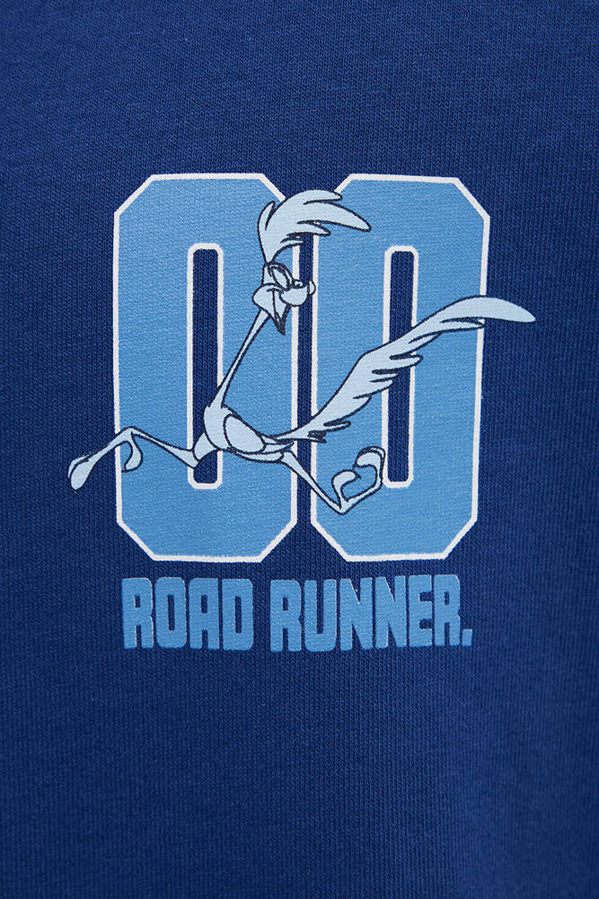 Erkek Road Runner Baskılı Tişört 0613200-70758 Mavi 