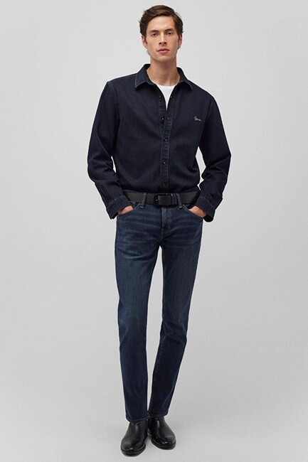 Erkek Roy Lux Black Denim Gömlek 0210496-85224 Lacivert (2)