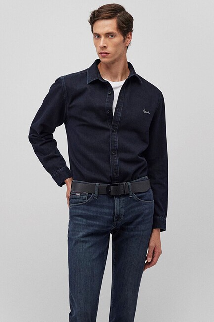 Erkek Roy Lux Black Denim Gömlek 0210496-85224 Lacivert (3)
