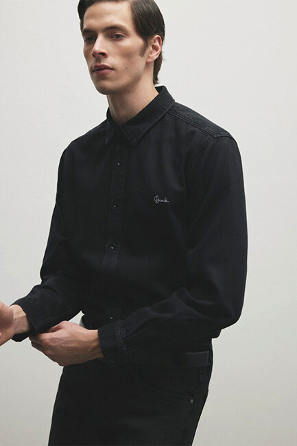 Erkek Roy Lux Black Nights Gömlek 0210496-82410 Siyah (1)