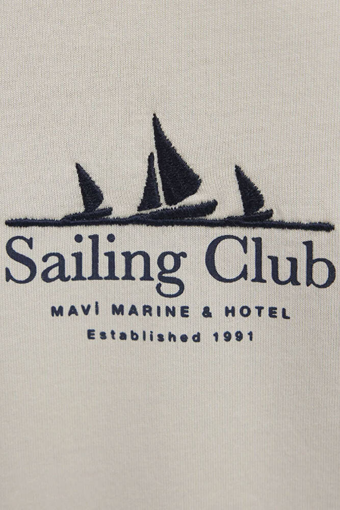 Erkek Saılıng Club Tişört 0613284-70144 Bej 