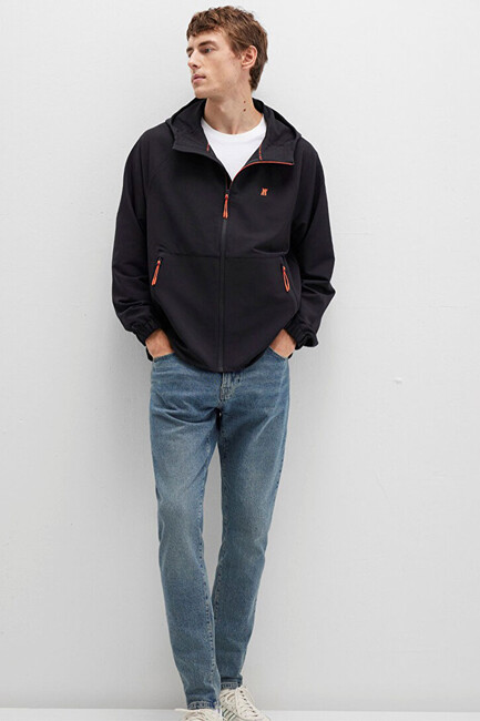 Erkek Scuba Ceket 0110610-71379 Siyah - Thumbnail