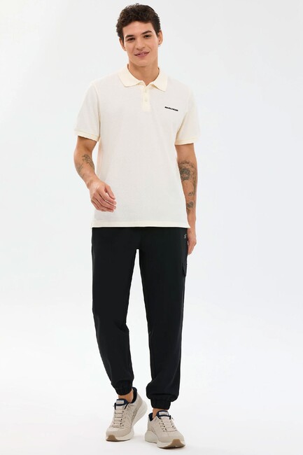 Erkek Short Sleeve Polo Tişört S211800-1208 Ekru (1)