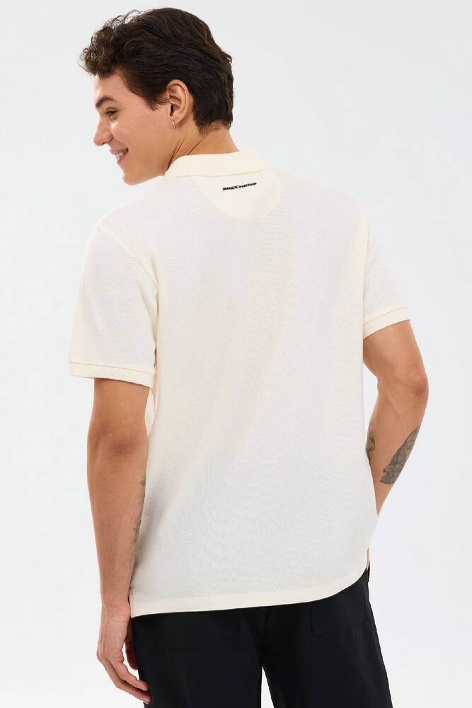 Erkek Short Sleeve Polo Tişört S211800-1208 Ekru 